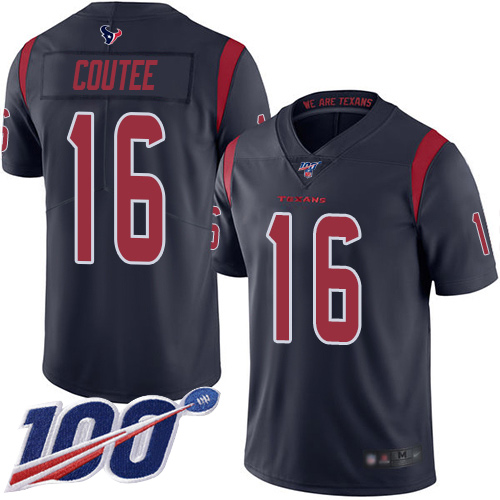 Houston Texans Limited Navy Blue Men Keke Coutee Jersey NFL Football #16 100th Season Rush Vapor Untouchable->houston texans->NFL Jersey